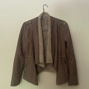 Women's Gray Lovestitch Faux Fur Jacket